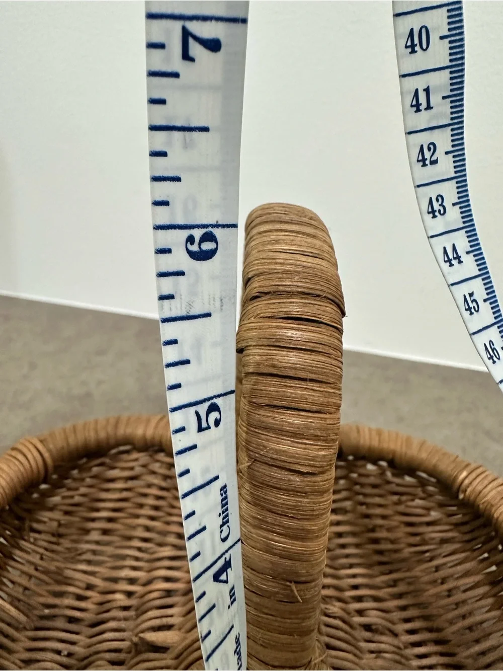 Vintage Woven Grape Egg Gathering Double-Compartment Basket Handle Natural Brown